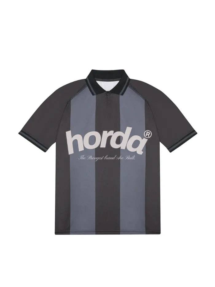 Polo Horda Style Football Maille Recyclée Gris Foncé: M