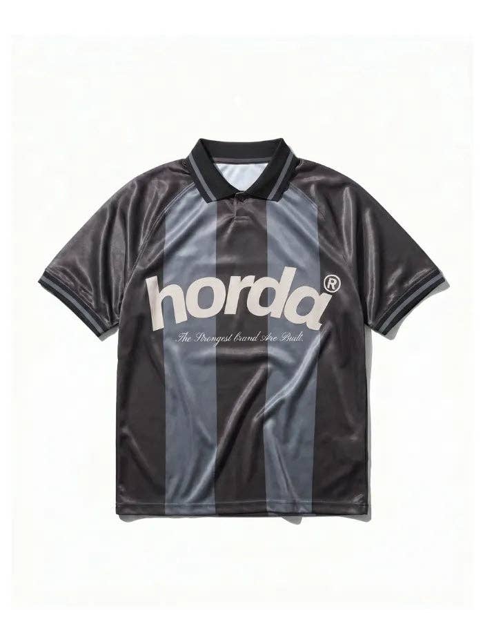 Polo Horda Style Football Maille Recyclée Gris Foncé: M