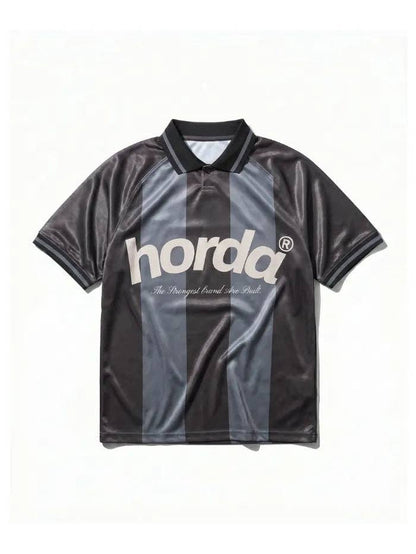 Polo Horda Style Football Maille Recyclée Gris Foncé: XL
