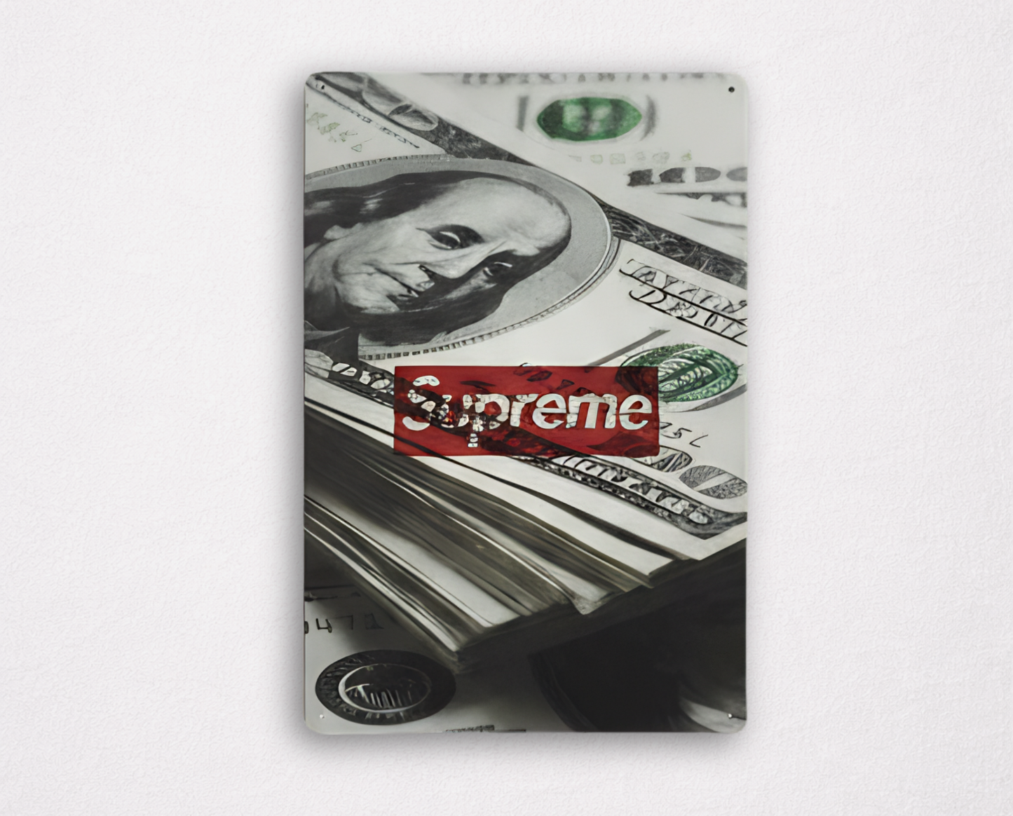 Affiche Métallique Supreme - Money