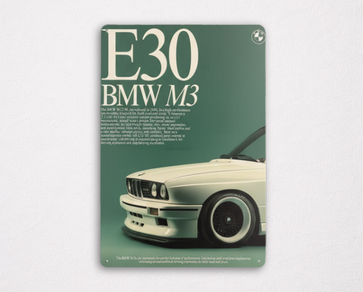 Affiche Métallique BMW - M3
