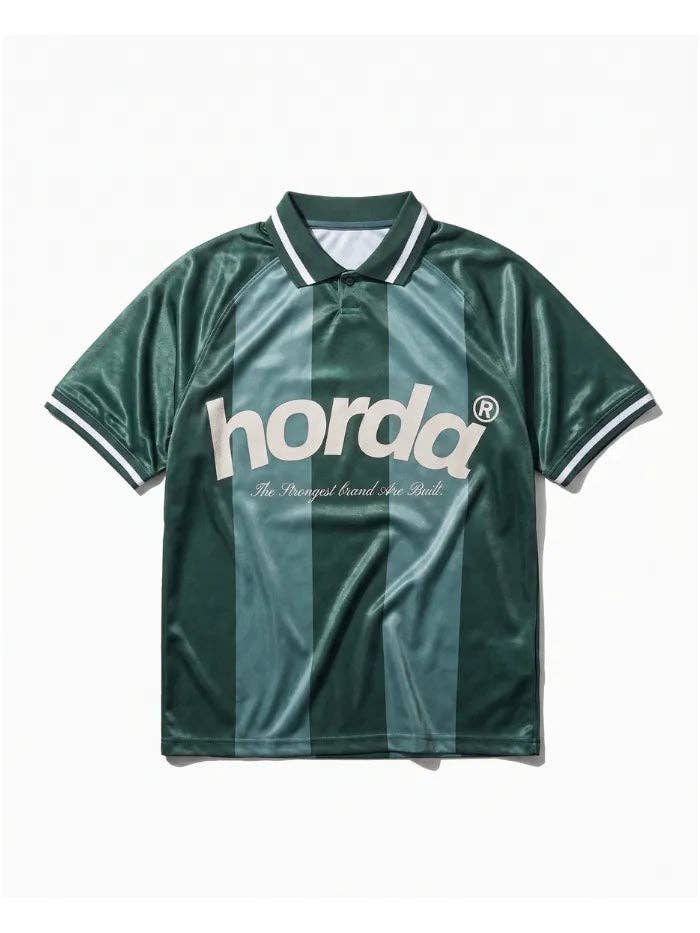 Polo Horda style calcio en mesh recyclé vert forêt: S