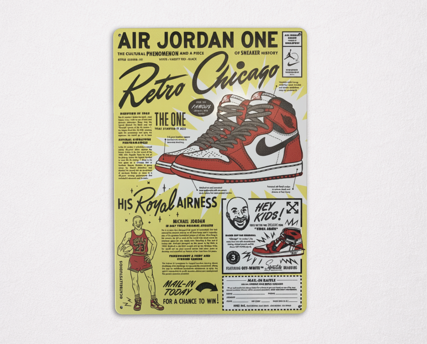 Affiche Métallique Air Jordan - Chicago