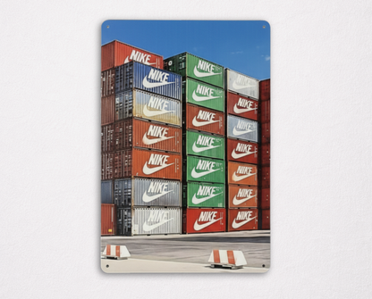 Affiche Métallique Nike - Containers
