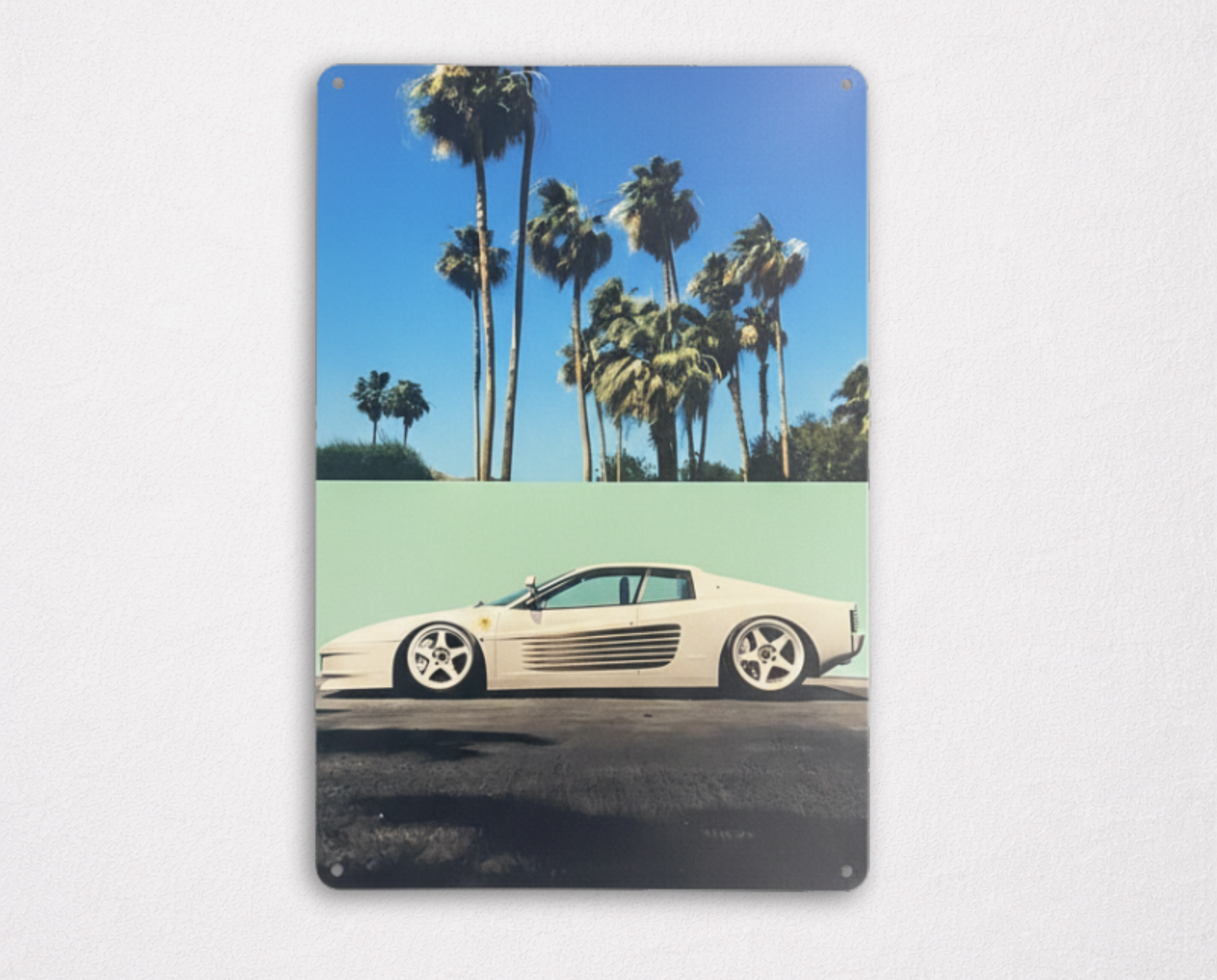 Affiche Métallique Ferrari Testarossa