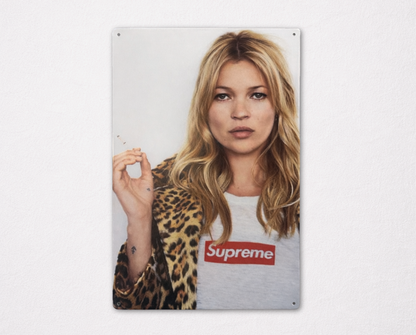Affiche Métallique Supreme - Kate Moss