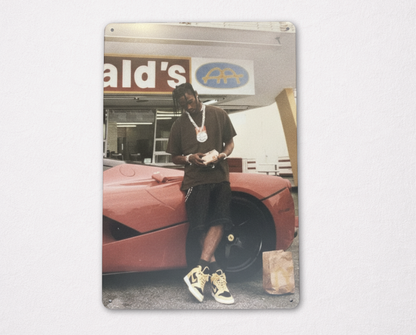 Affiche Métallique Travis Scott - Mc Donald's
