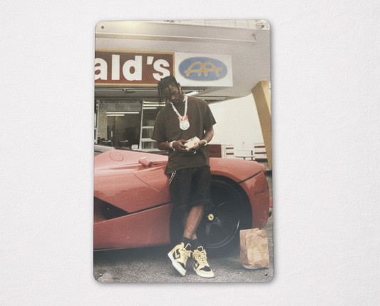 Affiche Métallique Travis Scott - Mc Donald's