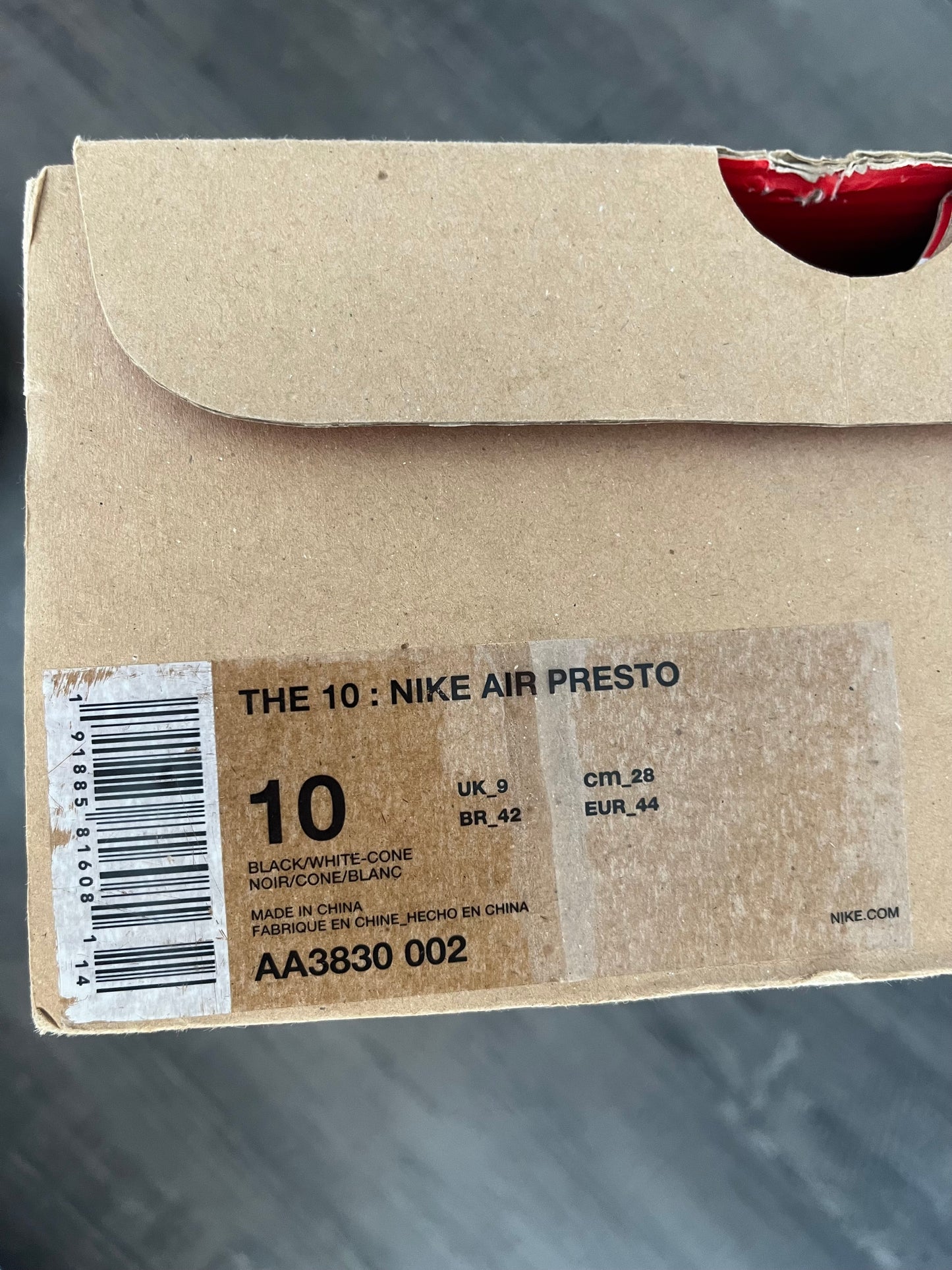 Seconde-Main Nike Air Presto x Off-White "Black" (Taille : 44)