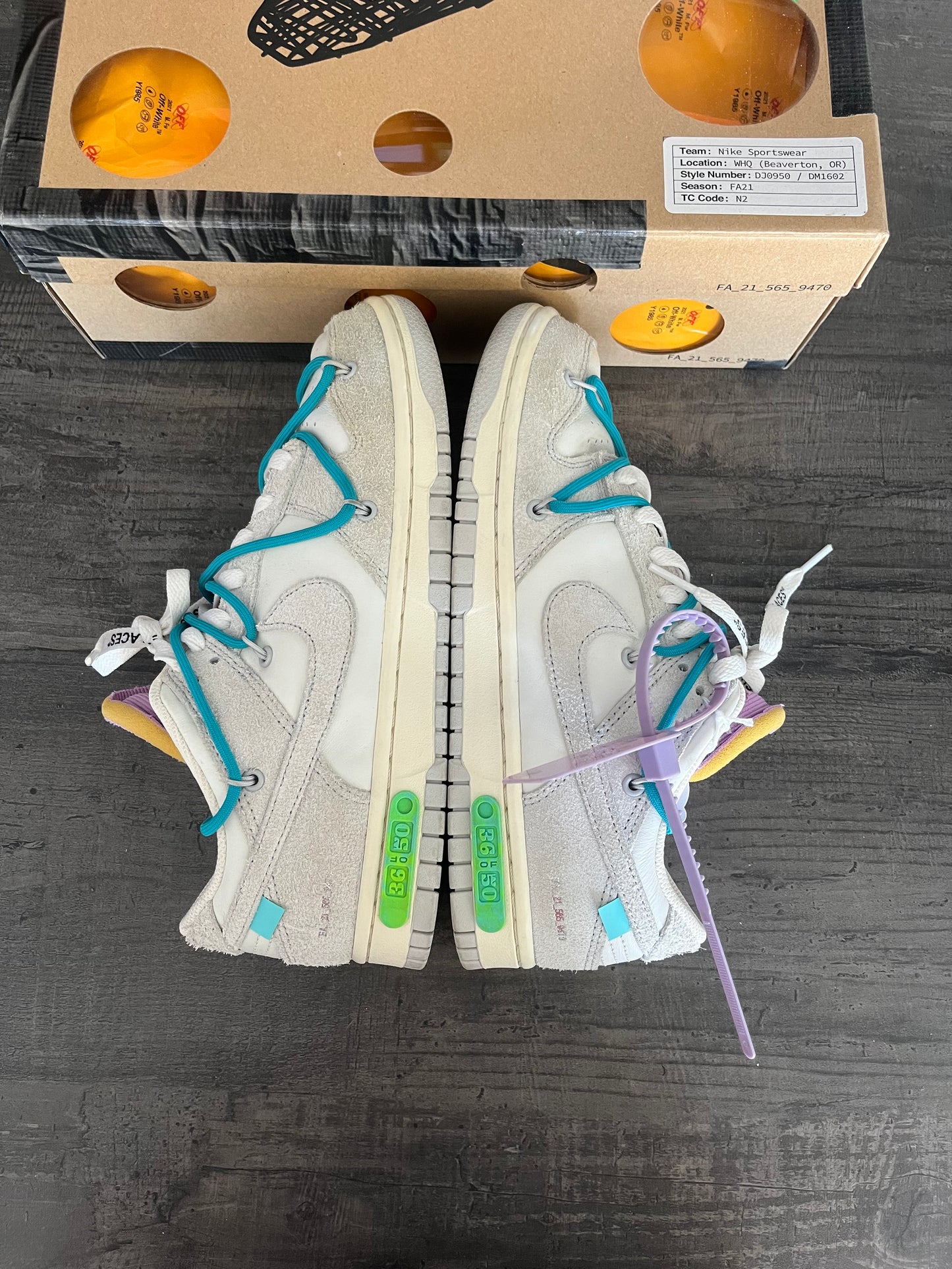 Seconde-Main Nike Dunk Low x Off-White "Lot 36" (Taille : 40)