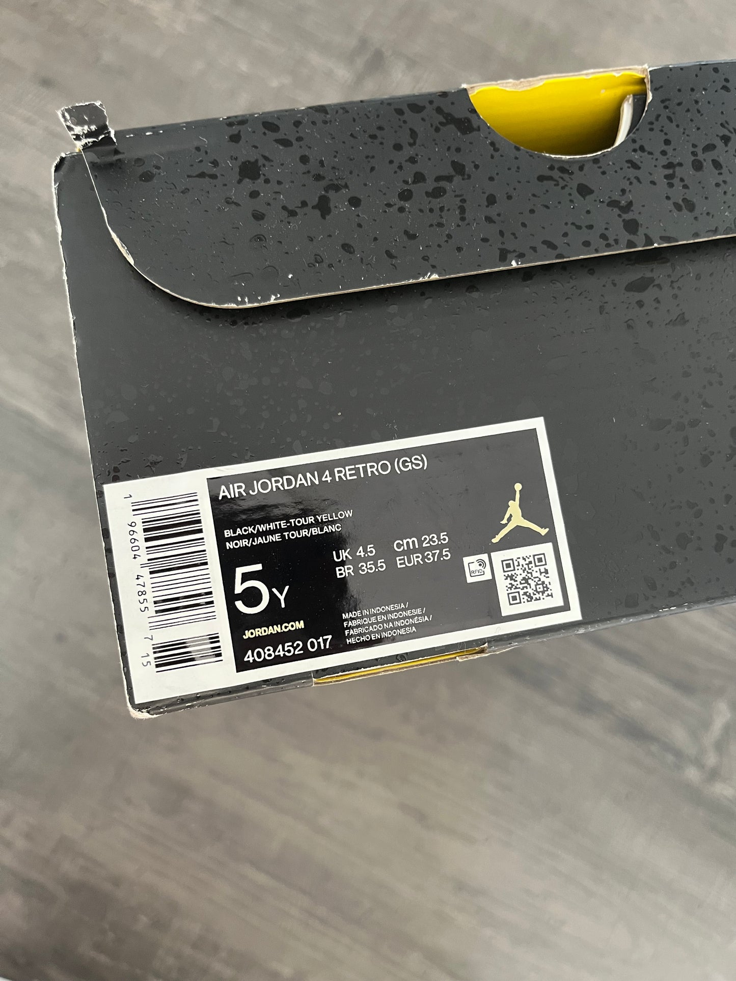 Seconde-Main Air Jordan 4 "Thunder Yellow" (Taille : 37.5 GS)