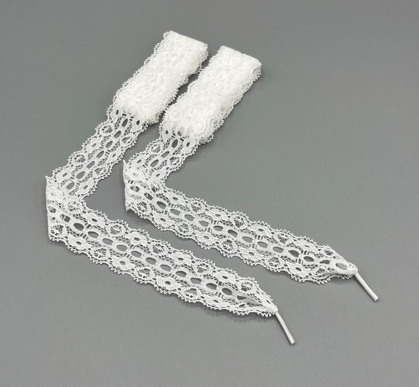  Lacet en dentelle blanc pour chaussures