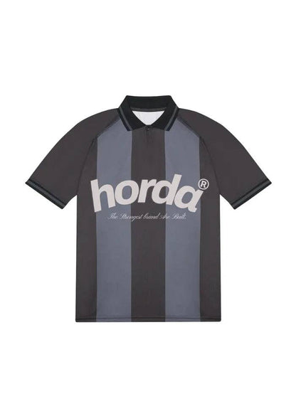 Polo Horda Style Football Maille Recyclée Gris Foncé: M