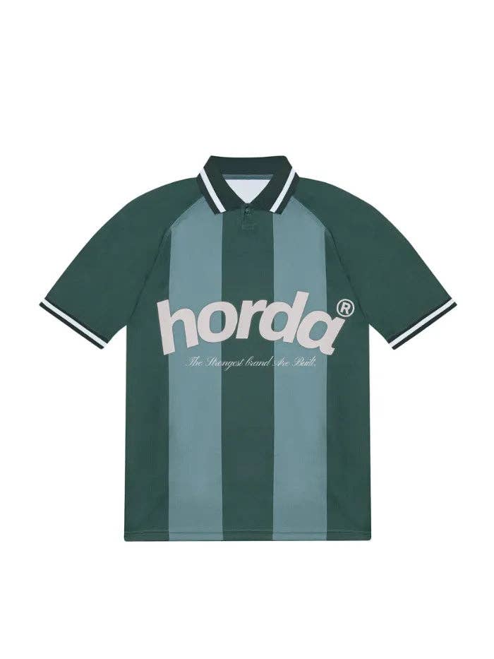 Polo Horda style calcio en mesh recyclé vert forêt: S